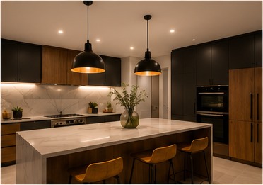 Renovated open plan kitchen