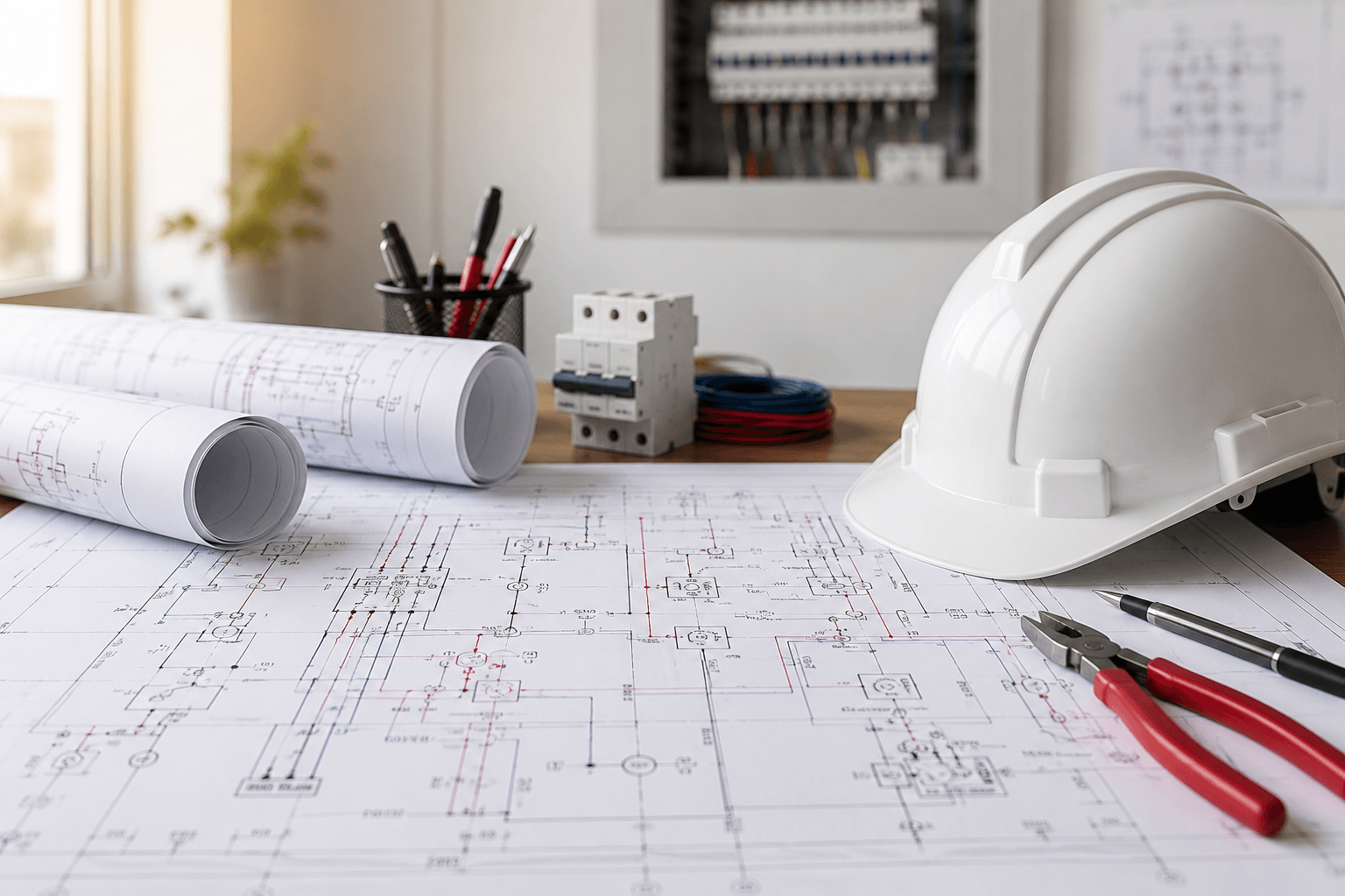 New build electrical plans and site coordination